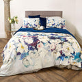 Scatter Box Bliss Floral 100% Cotton Duvet Cover Set, Blue