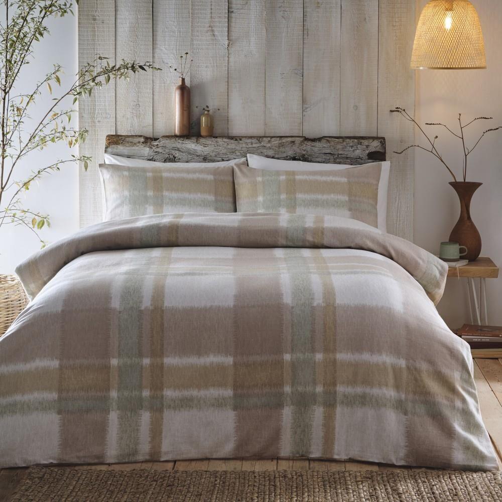 Appletree Hygge Verbier Check 100% Brushed Cotton Duvet Cover Set