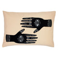 Furn Ashram Hands Motif Tufted Abstract Cushion Cover, Blush, 35 x 50 Cm