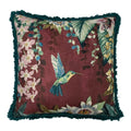 Paoletti Hanging Gardens Contemporary Fringed Cushion Cover, Aubergine, 50 x 50 Cm