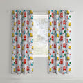 Catherine Lansfield Transport Easy Care Eyelet Curtains, Bright, 66 x 72 Inch