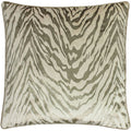 Paoletti Tigris Tiger Print Velvet Piped Edge Cushion Cover