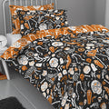 Bedlam Halloween Day of the Dead Glow In The Dark Duvet Cover Set