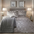Soiree Belfort Ogee Jacquard Woven Velvet Duvet Cover Set