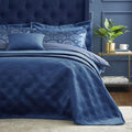 Catherine Lansfield Art Deco Pearl Shell Textured Quilted Bedspread