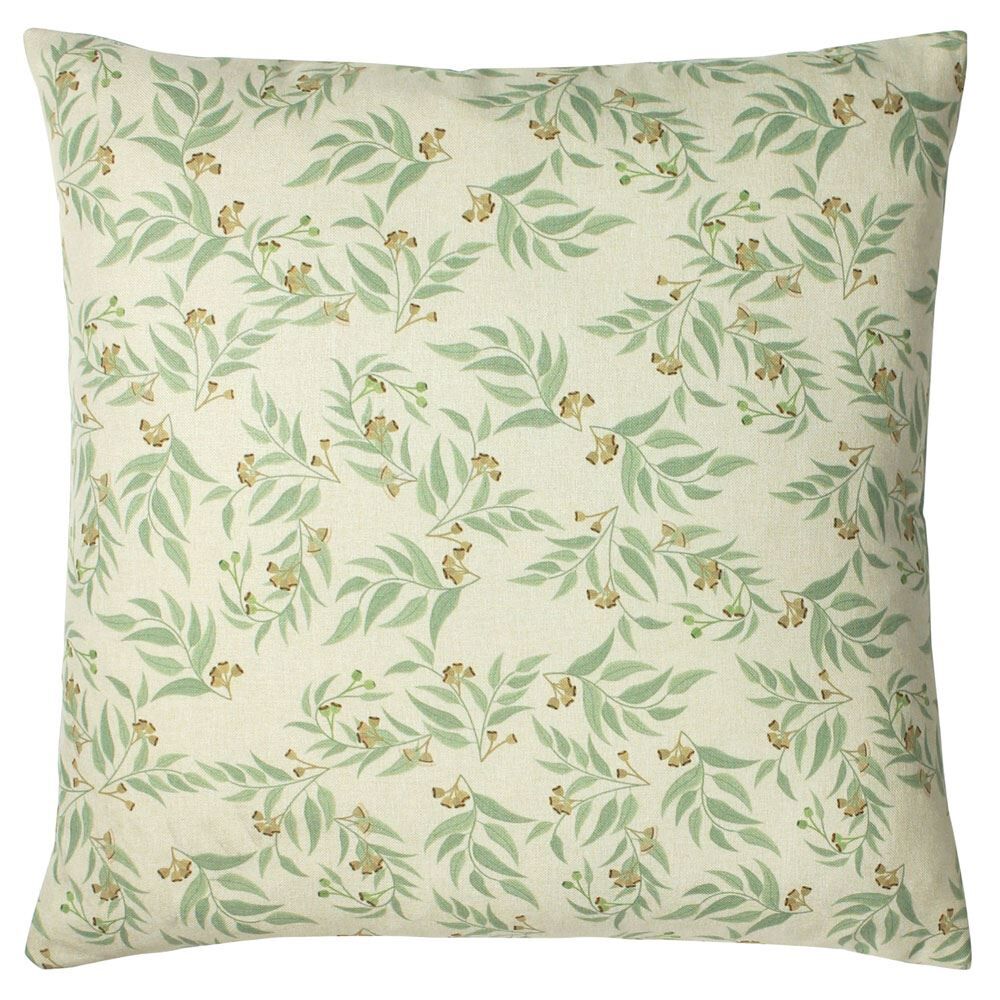 Paoletti Hawley Botanical Print Cushion Cover, Sage, 45 x 45 Cm
