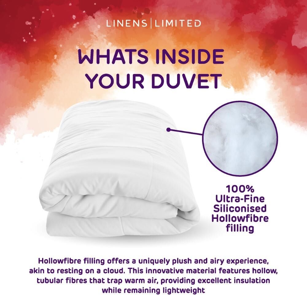 Linens Limited Polycotton Hollowfibre Non-Allergenic Duvet