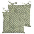 Furn Tanza Geometric Print Pintuck 100% Cotton Seat Pads