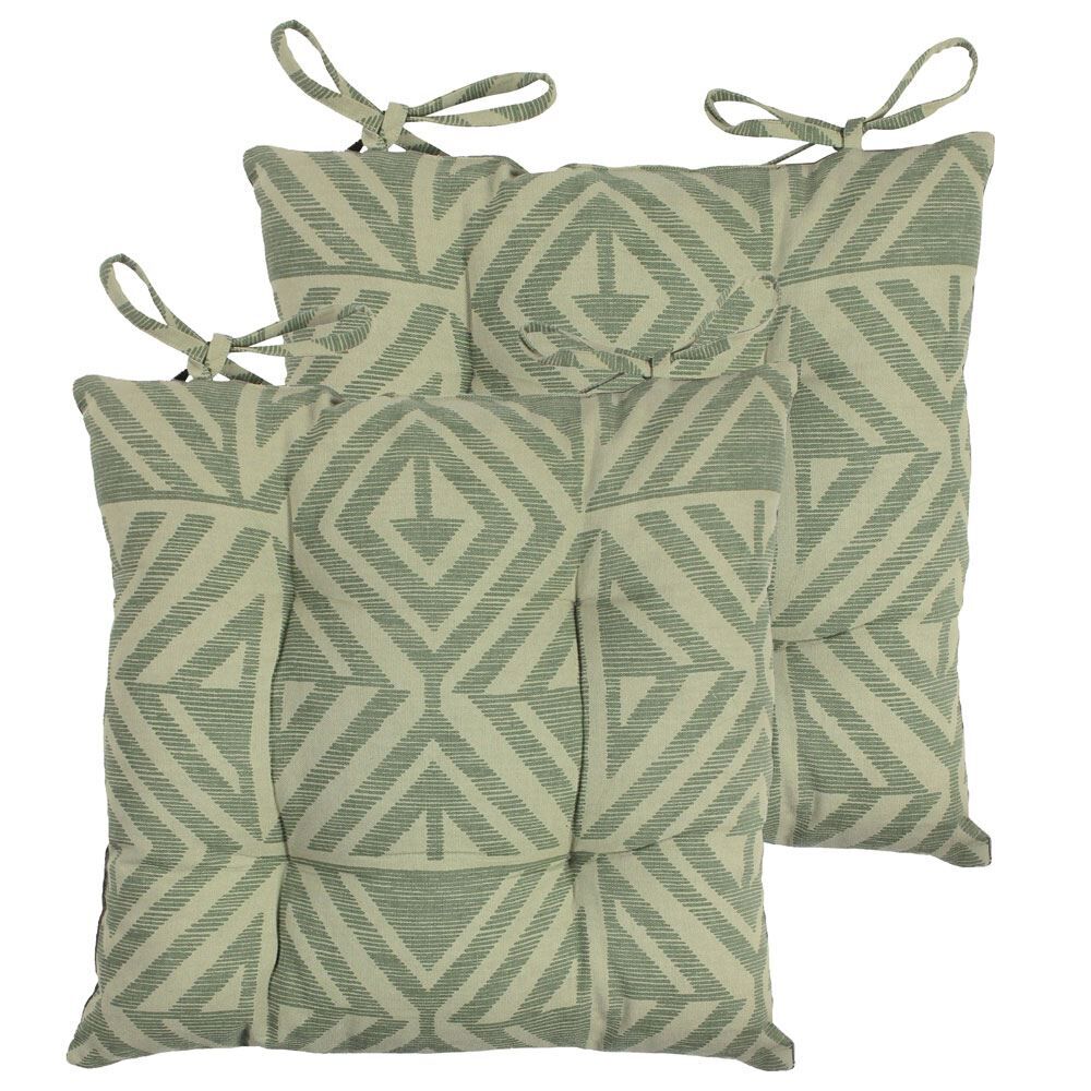 Furn Tanza Geometric Print Pintuck 100% Cotton Seat Pads