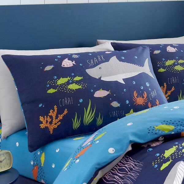Bedlam Kids Sea Life Glow In The Dark Duvet Cover Set, Multi