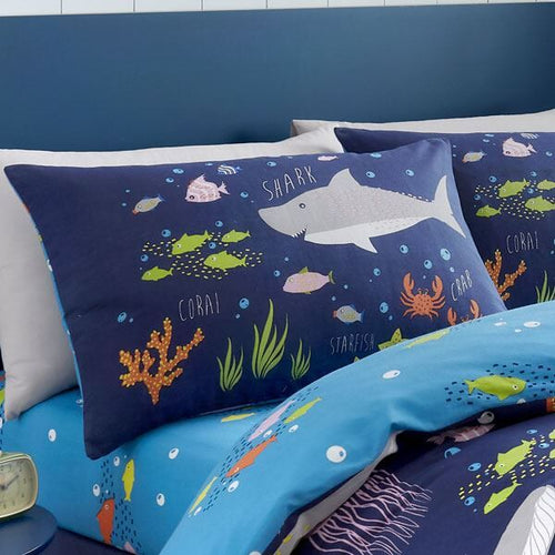 Bedlam Kids Sea Life Glow In The Dark Duvet Cover Set, Multi
