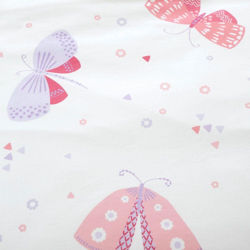 Bedlam Flutterby Butterfly Print Piped Edge Filled Cushion, Pink, 43 x 43 Cm