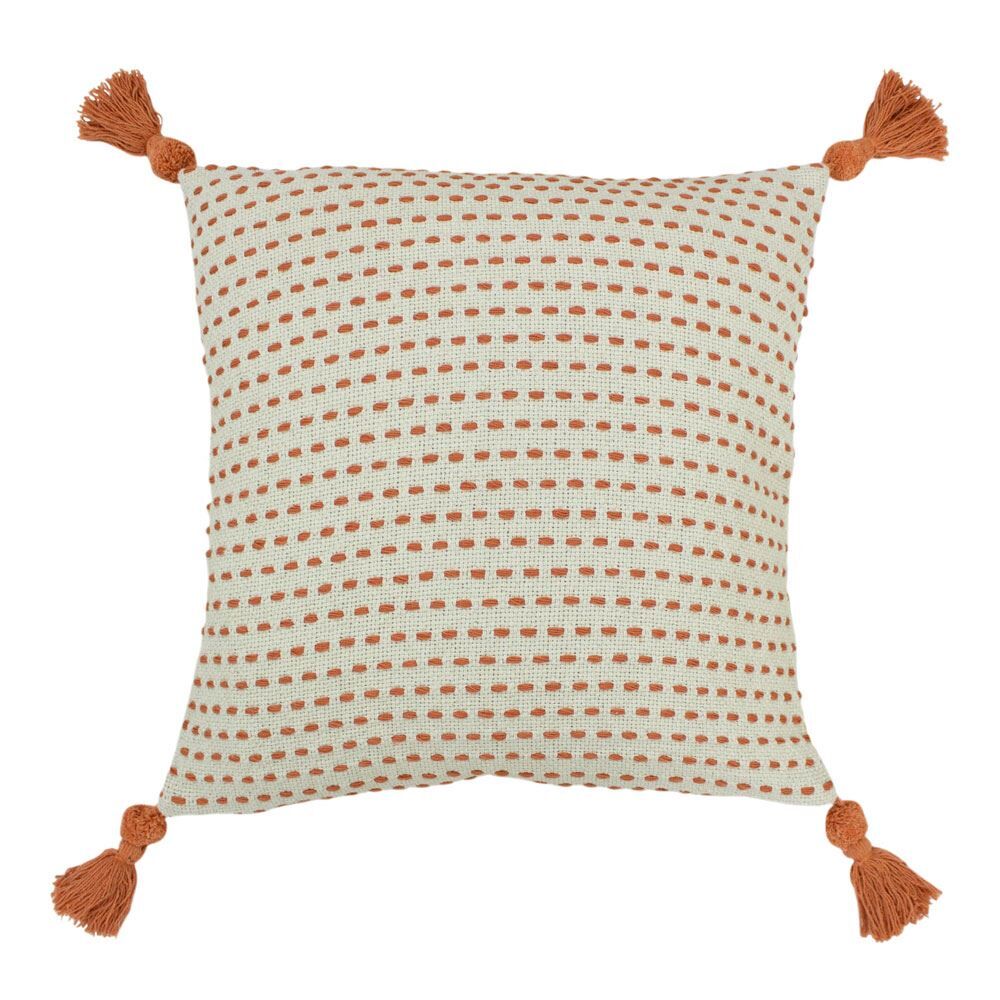 Furn Ezra Stitch Embroidered Tasselled Cushion Cover