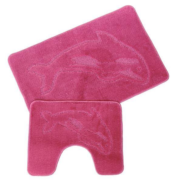 Night Zone Dolphin Nonslip Bath Mat & Pedestal Mat Set
