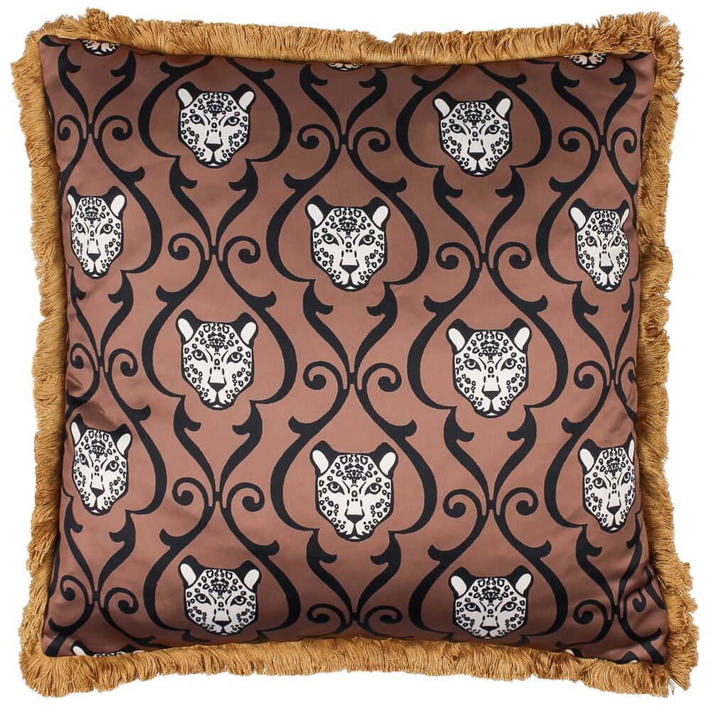 Paoletti Lupita Abstract Tiger Damask Cushion Cover