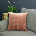 Paoletti Delphi Contemporary Jacquard Faux Velvet Cushion Cover