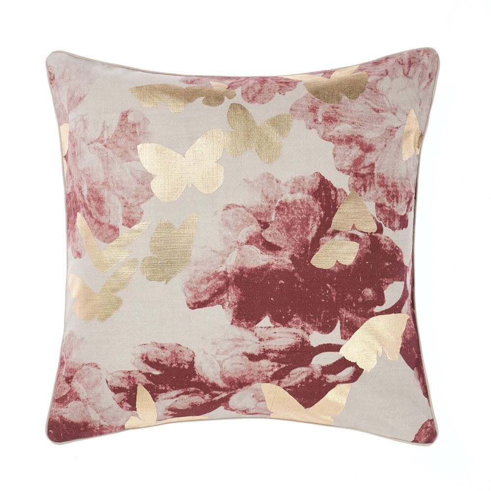 Linen House Floriane Digital Print 100% Cotton Piped Cushion Cover