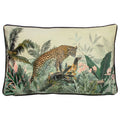 Evans Lichfield Manyara Leopard Faux Velvet Piped Edge Cushion Cover, Multi, 30 x 50 Cm