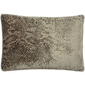 Paoletti Python Snakeskin Print Velvet Piped Edge Cushion Cover