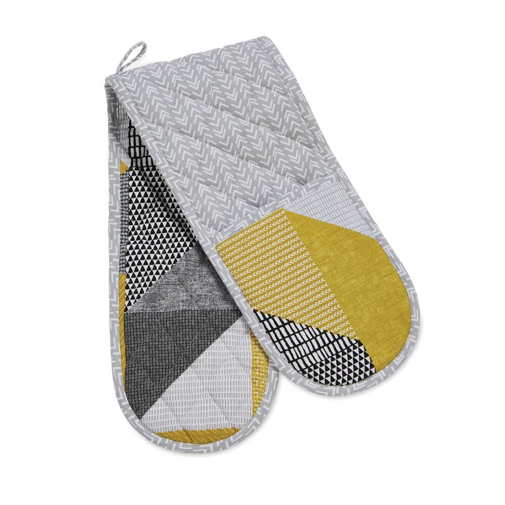 Catherine Lansfield Larsson Geo 100% Cotton Double Oven Glove