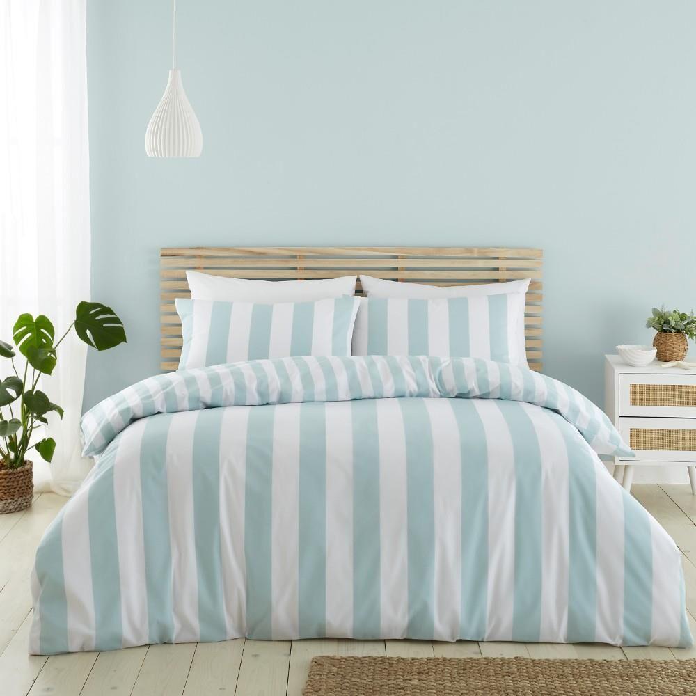 Catherine Lansfield Cove Stripe Reversible Duvet Cover Set