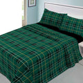 Night Zone Tartan Check Thermal 100% Brushed Cotton Flannelette Sheet Set