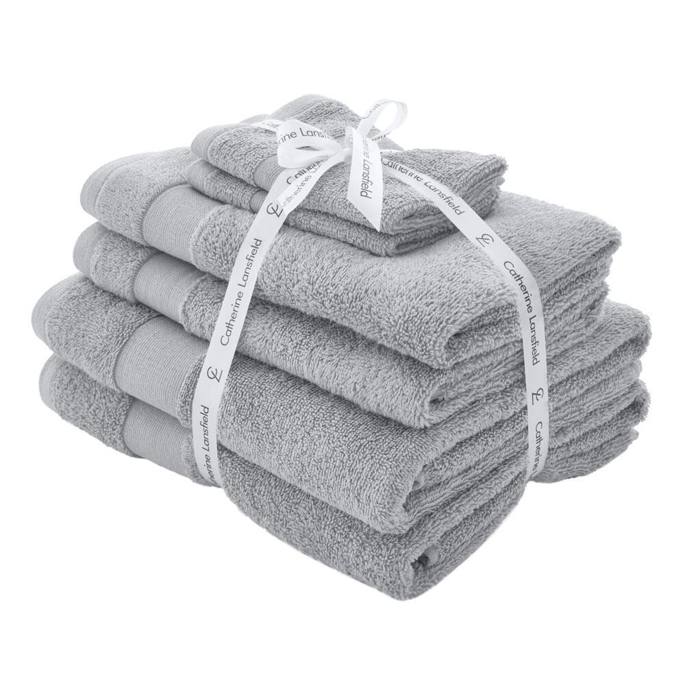 Catherine Lansfield Anti-Bacterial 100% Cotton 6 Piece Towel Bale