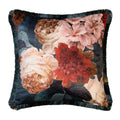 Scatter Box Rene Floral Digital Print Fringed Feather Filled Cushion, Teal, 43 x 43 Cm
