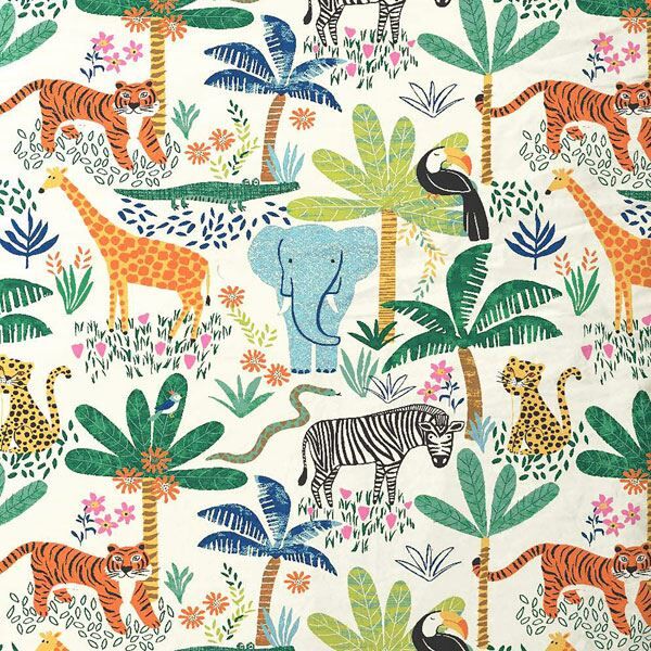 Little Big Cloud Jungletastic Print Reversible Duvet Cover Set, Multi