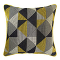 Scatter Box Pax Monochromatic Feather Filled Cushion, Yellow/Charcoal, 43 x 43 Cm