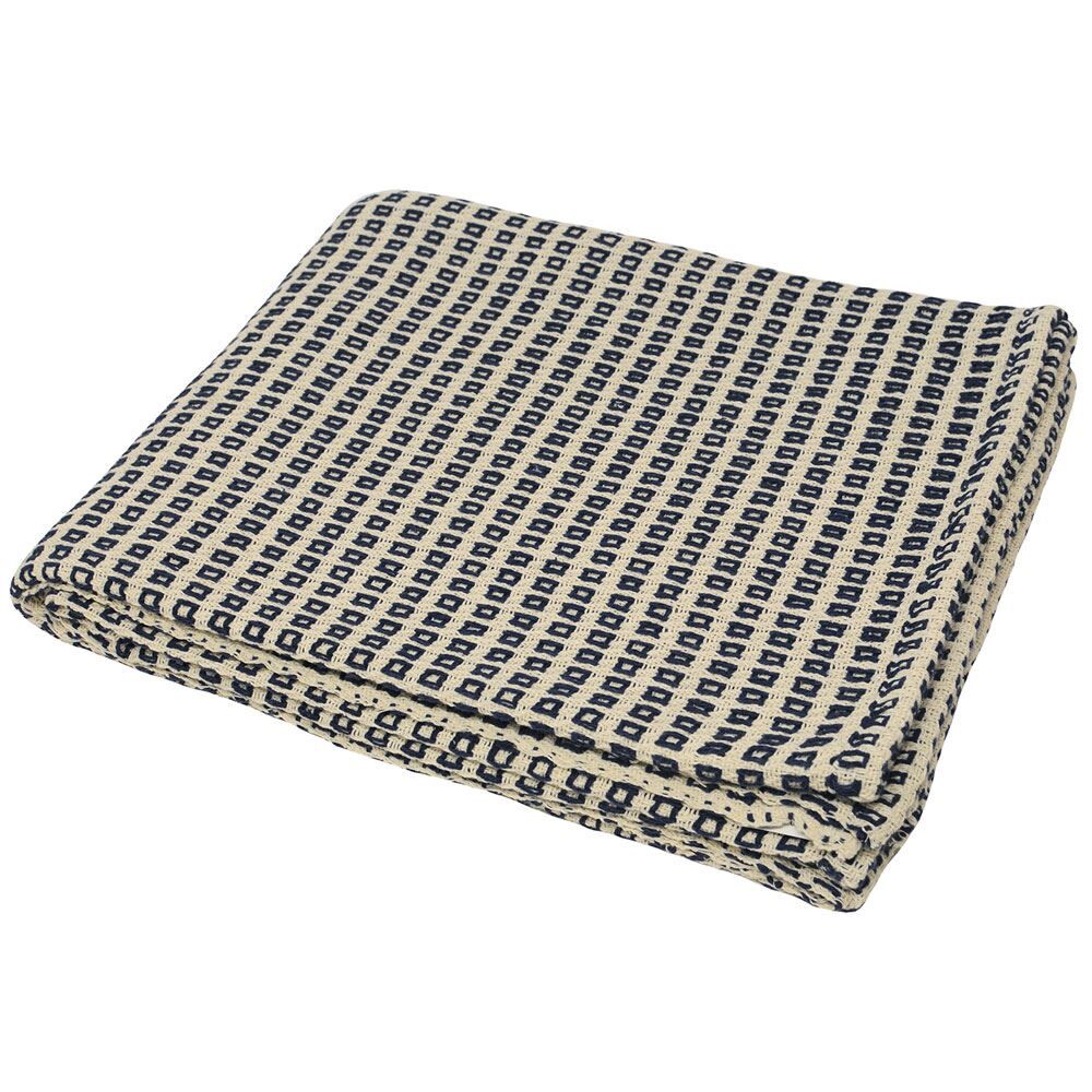 Paoletti Keyhole Geometric Woven 100% Cotton Throw, Multi, 150 x 200 Cm