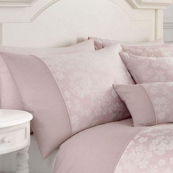Serene Blossom Floral Jacquard Cotton Blend Duvet Cover Set