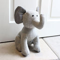 Paoletti Elephant Herringbone Heavy Weight Door Stop, Grey