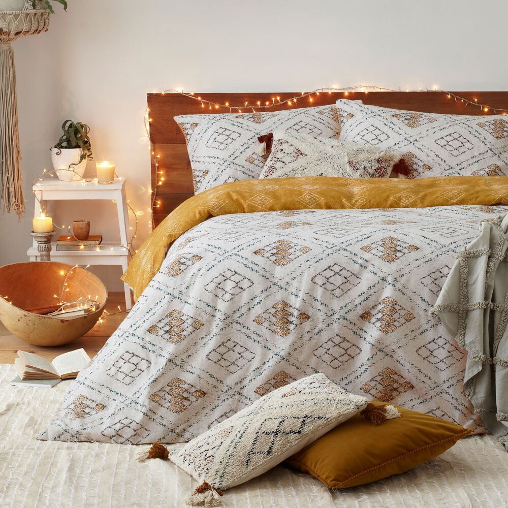 Furn Atlas Global Textile Print 100% Brushed Cotton Duvet Cover Set