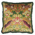 Paoletti Bexley Jungle Print Fringed Cushion Cover, Mustard, 50 x 50 Cm