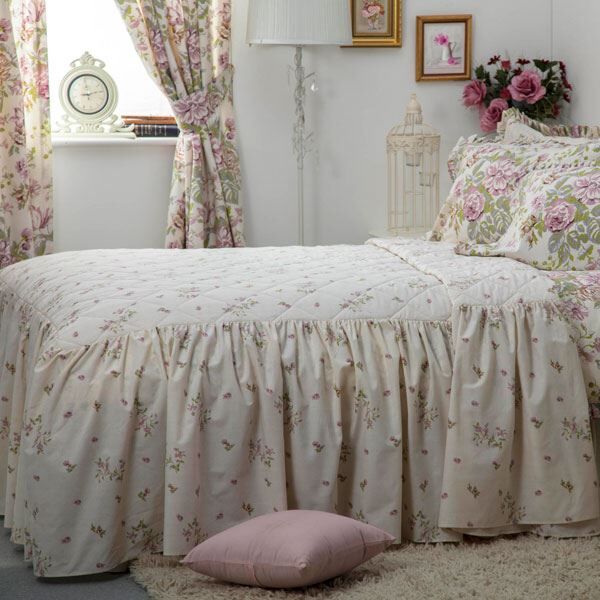 Belledorm Rose Boutique Country Dreams Floral Quilted Fitted Bedspread, Multi, Single