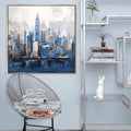 Scatter Box Metropolis Framed Hand Painted Print Canvas Wall Art