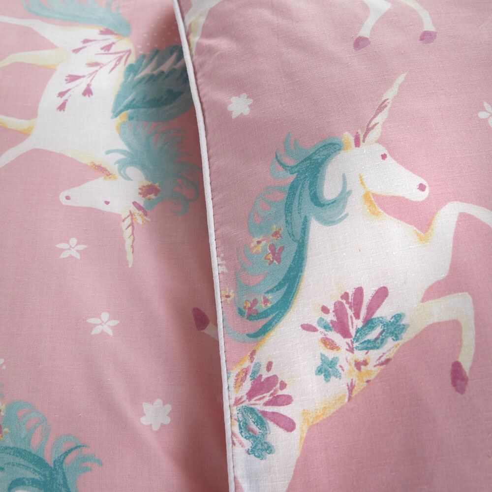 Bedlam Kids Flying Unicorns Print Reversible Duvet Cover Set