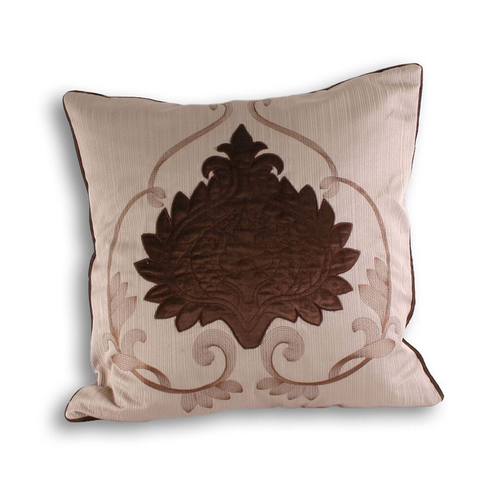 Riva Home Windermere Applique Embroidered Piped Cushion Cover