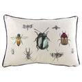 Evans Lichfield Eden Insects Print Faux Velvet Piped Edge Cushion Cover, Multi, 35 x 50 Cm