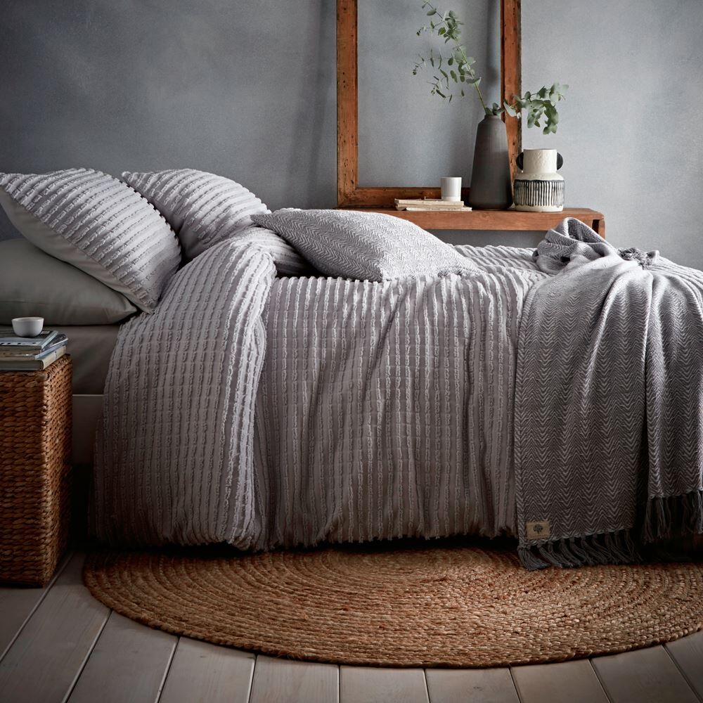 Appletree Loft Torbury Tufted Stripes Duvet Cover Set
