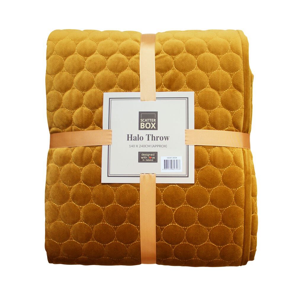 Scatter Box Halo Embroidered Velour Bedspread