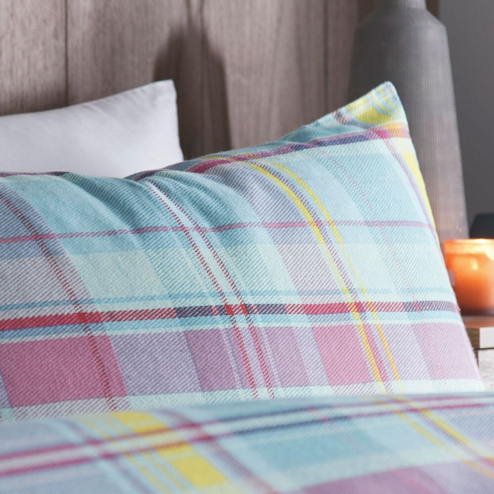 Appletree Hygge Applecross Check 100% Brushed Cotton Duvet Cover Set