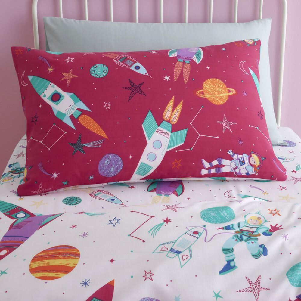Bedlam Kids Super Sonic Cosmic Print Glow In The Dark Duvet Cover Set