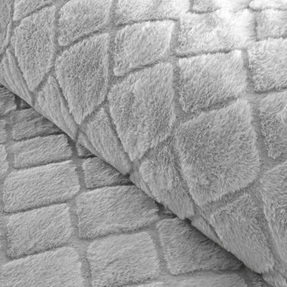 Catherine Lansfield Cosy Diamond Faux Fur Duvet Cover Set