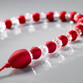 Alan Symonds Earl Satin Woven Beaded Curtain Tie Back, Red