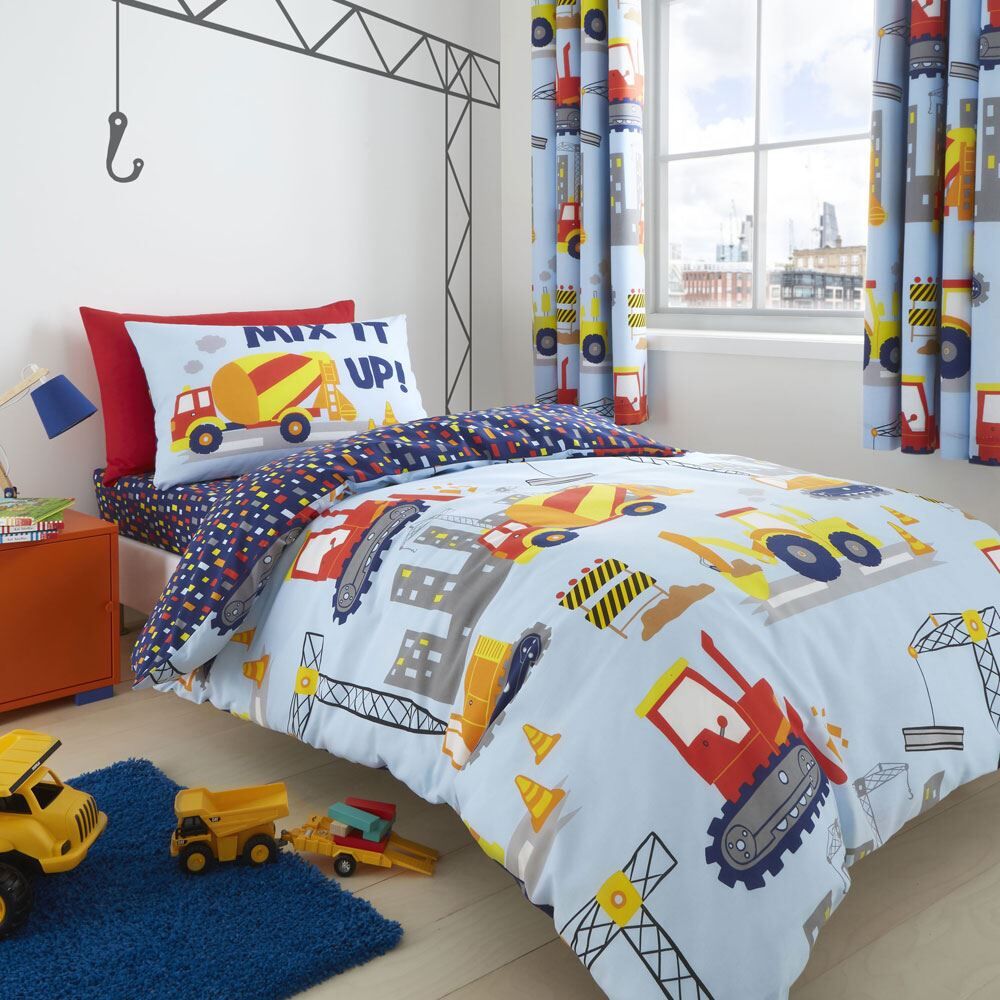 Catherine Lansfield Construction Easy Care Duvet Cover Set