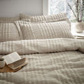 Pineapple Elephant Tamba Jersey Stripe Linear Quilted Oxford Pillow Case, Natural, Pair