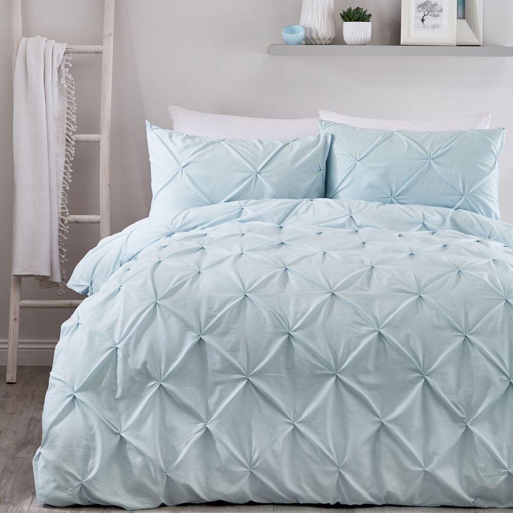 Serene Lara Ruched Easy Care Duvet Cover Set