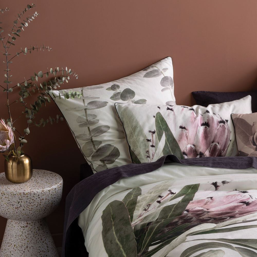 Linen House Alice Grandiflora Print 100% Cotton Housewife Pillow Case, Multi, Pair